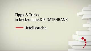 Tipps amp Tricks in beckonline Urteilssuche [upl. by Danelle]