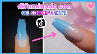 BABY BOOMER con GEL 💥 Truco de Tiktok💥Como Hacer un Difuminado en las UÑAS con Gel [upl. by Lybis822]