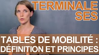 Les tables de mobilité  définition et principes  SES  Terminale  Les Bons Profs [upl. by Aicined]