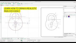 Drawing a Realistic Padlock Using LibreCAD  StepbyStep Tutorial for Beginners [upl. by Bj354]