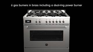 Bertazzoni PRO96 Professional Dual Fuel Range Cooker [upl. by Nylzzaj803]