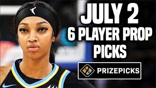 WNBA PRIZEPICKS TODAY  6 BEST PROP PICKS  TUESDAY  722024  BEST PROPS  NBA BETTING [upl. by Imelda]