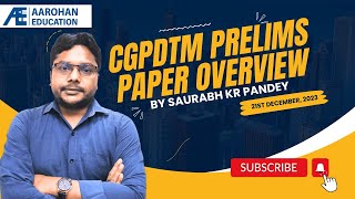 CGPDTM Prelims 21st Dec 2023 Paper Overview by Saurabh Kr Pandey [upl. by Hedy]