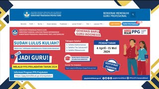 TUTORIAL CARA PENDAFTARAN PPG PRAJABATAN TAHUN 2024 [upl. by Assirok]