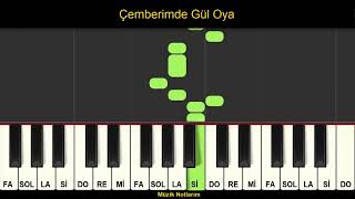 Çemberimde Gül Oya Melodika Org Notaları [upl. by Geirk]