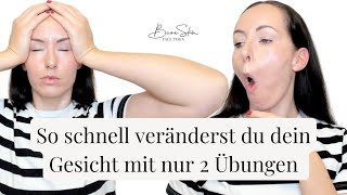 2 Gesichtsyoga Übungen  ganzes Gesicht  schneller gehts nicht [upl. by Cyrus]