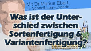 Was ist der Unterschied zwischen Sortenfertigung und Variantenfertigung [upl. by Neyugn]