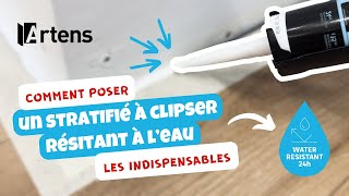 🛠 TUTO  Poser un sol stratifié à clipser résistant à leau en salle de bain Malte Artens en 2024 [upl. by Nonnaer]