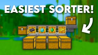 Minecraft EASY Automatic Sorting System in Bedrock 120 MCPEXboxPS4Nintendo SwitchWindows10 [upl. by Kelula]