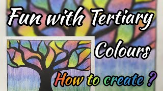 Fun With Tertiary Colours  How To Create Tertiary Colours  Step by Step  Easy Colour Mixing [upl. by Aizatsana]