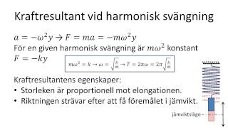 Gy Fysik 2 Heureka Kap 7 Harmonisk svängningsrörelse Kapitelsammanfattning [upl. by Onitsoga]