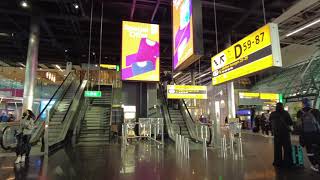 Arriving in AMSTERDAM NETHERLANDS at Amsterdam Airport Schiphol AMS  Walk Tour [upl. by Tnahsarp]