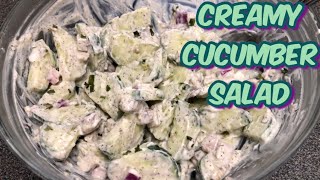 Summer Side that we keep you refreshed Creamy Cucumber SaladQuick And Tasty Super Easy Recipe [upl. by Anelas]