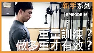 重訓如何挑選適合的重量？｜How to pick the right weight？｜新手系列 EP16 [upl. by Ahsimet374]