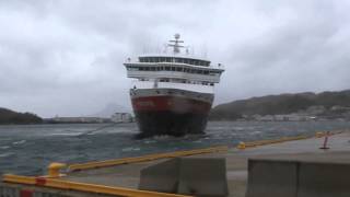 MS Nord Norge go to the Hurtigruten pier in Bodø [upl. by Eras814]