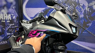 Finally Yamaha R15 v4 Matt Grey Pink New Colour Review  On Road Price  r15 vivid magenta metallic [upl. by Akkire89]