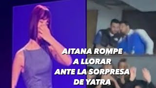 Aitana rompe a llorar ante la visita sorpresa de Sebastian Yatra en el Wizink Center [upl. by Zilla]