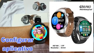 Smartwatch GT4 Pro Configuração de Aplicativo [upl. by Adnoral]