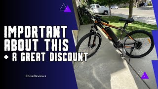 important Key Details ANCHEER Electric Mountain Bike 500W 26quot Review [upl. by Aicemed]