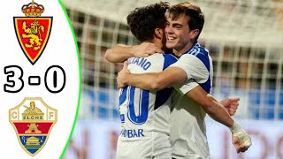 Real Zaragoza vs Elche 30 Resumen  LaLiga Smartbank 2024 eFootball [upl. by Baudelaire]