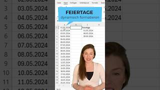 📅 FEIERTAGE dynamisch FORMATIEREN in Excel excel exceltipps exceltips effizienz microsoft [upl. by Ethelbert]