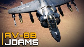 DCS AV8B Tutorial  JDAM Strike on Preplanned Targets [upl. by Eellac277]