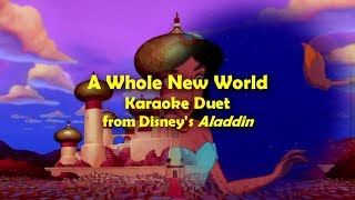 Aladdin  A Whole New World  Karaoke Duet [upl. by Annyrb]