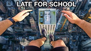 Late For School Parkour POV [upl. by Tempa955]