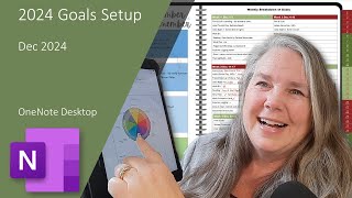 2024 OneNote Planner Goals section setup [upl. by Solotsopa]