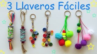 3 Llaveros SUPER Fáciles  Manualidades Para Todos [upl. by Ricky]