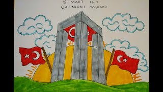 Çanakkale Nasıl Çizilir 18 Mart 1915 Çanakkale Geçilmez [upl. by Lorola222]