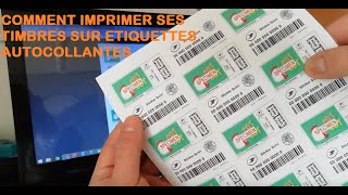 Comment imprimer ses timbres sur étiquettes autocollantes [upl. by Annadroj543]