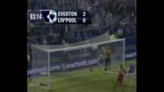 everton v liverpool 2006 reina clanger [upl. by Ilellan]