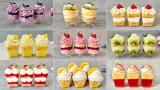 9 Quick and Easy NO BAKE Fruit Dessert Cups Recipes Easy and Yummy dessert ideas [upl. by Clayborn]