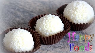 How to make homemade Coconut Raffaello Balls  HappyFoods [upl. by Otrebla]