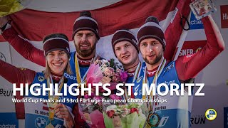 Luge World Cup final and European Championships in St Moritz Switzerland [upl. by Zusman]