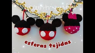 Esferas Navideñas🎄 Mickey y Minnie tejidas en crochet [upl. by Hilton]