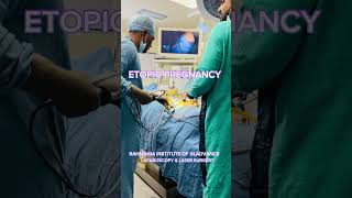 Laparoscopic Ectopic Pregnancy Management Tube Rupture Surgery surgeon video 2024 reels shorts [upl. by Madison]