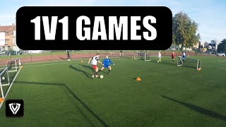 1V1 EXERCISES  U11  U12 U13  U14  U15  U16  U17  U18  FOOTBALL  SOCCER  TRAINING [upl. by Ateuqram]