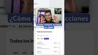 ¿Cómo comprar acciones con GBM trading acciones bolsadevalores gbm finanzas inversiones [upl. by Berfield]