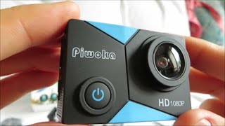 Piwoka Action Camera  Unboxing and Video Test Cheap Action Camera [upl. by Placido437]