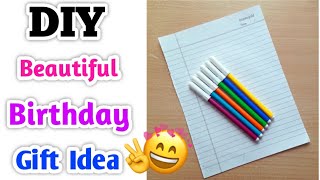 DIY Beautiful 😍 Birthday Gift Idea • NOTEBOOK PAGE Birthday Gift • Birthday Gift Box • birthday gift [upl. by Dnalyar]