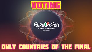 EUROVISION 2022 Voting only countries final [upl. by Yrallih62]