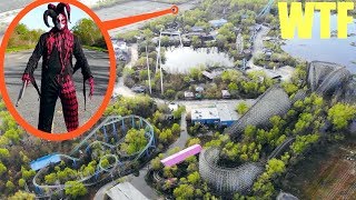 you wont believe what my drone caught in this abandoned amusement park killer clown sighting [upl. by Dhruv]