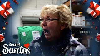 Grandma working at an auto parts store returns from lunch amp gets a huge surprise from a Secret Santa [upl. by Dimo741]