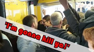 Passenger fighting with pickpocket in a full Italian train [upl. by Anyt]