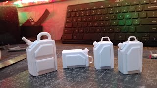 Scratchbuilt Jerry cans for 110 and 112 RC cars [upl. by Lulita]