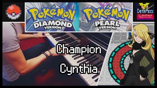 Pokémon DPPT Approaching Champion Cynthia【シロナ BGM】 Piano VS Guitar Remix Cover by Dethraxx [upl. by Feingold]