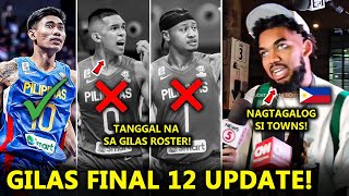 GILAS FINAL 12 ROSTER UPDATE  Dalawa na lang Pagpipilian ni COACH CHOT  TOWNS Napatagalog [upl. by Olenolin469]