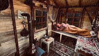 Caught in a Heavy Rain Snow and Hail – Best Tiny House Camps of 2023 – Off the Grid [upl. by Nivalc]